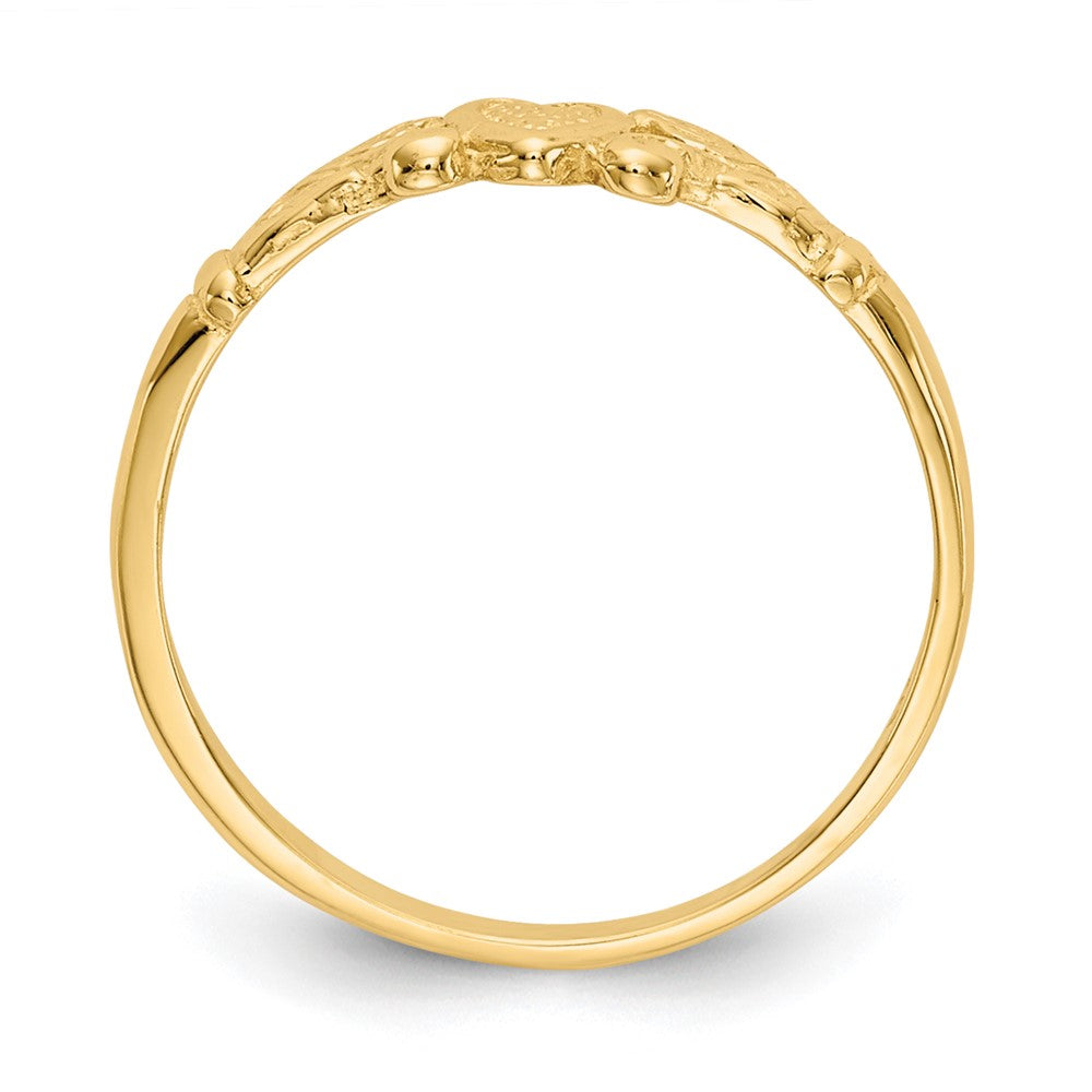 14K Gelbgold Herz Baby Ring