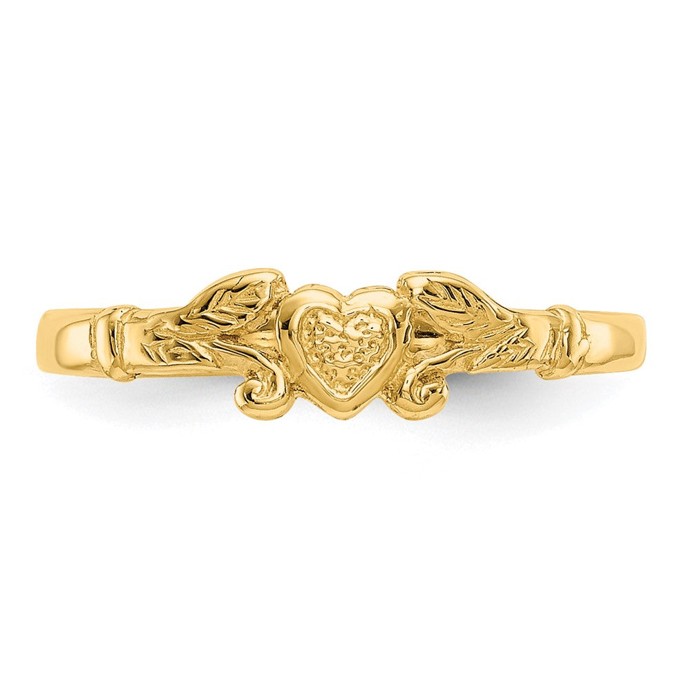 14K Gelbgold Herz Baby Ring