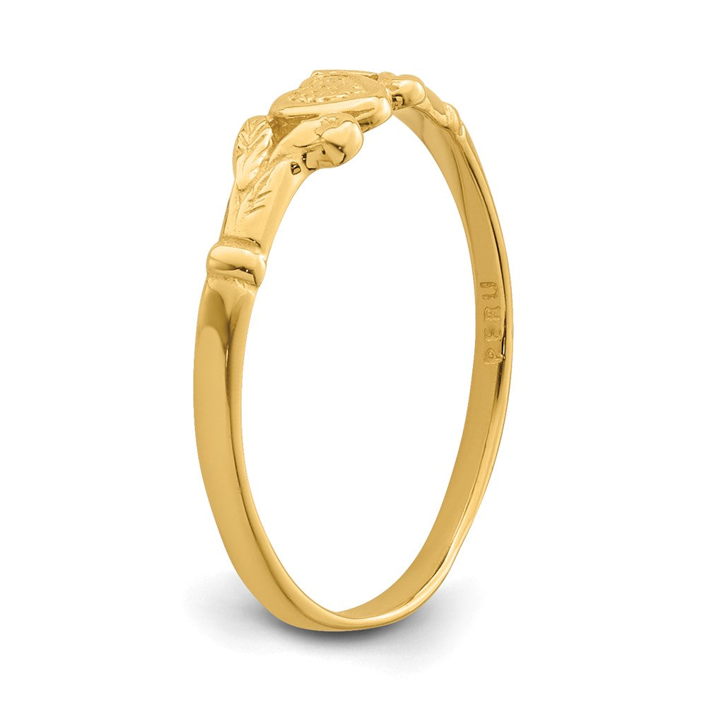 14K Gelbgold Herz Baby Ring