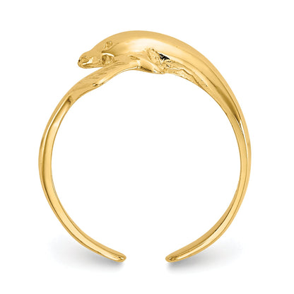 14K Gelbgold Delfin Zehenring