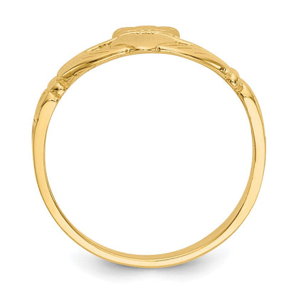 14K Gelbgold Baby Claddagh Ring