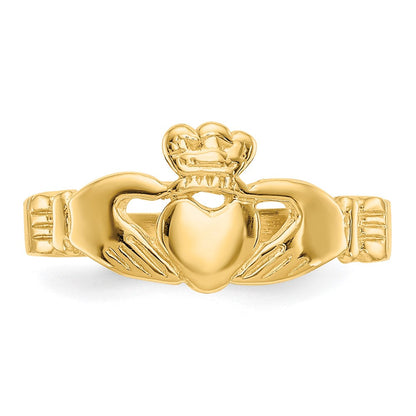 14K Gelbgold Baby Claddagh Ring
