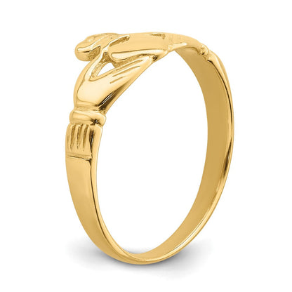 14K Gelbgold Baby Claddagh Ring