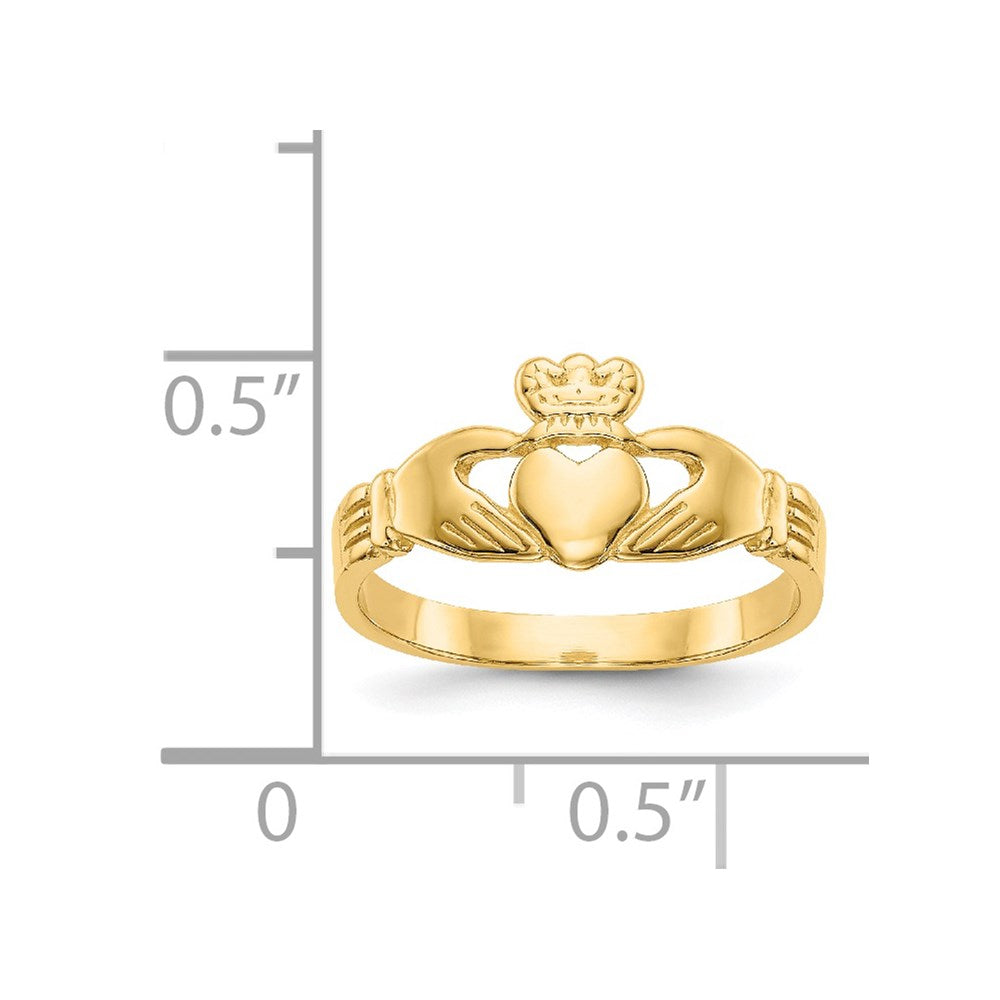 14K Gelbgold Baby Claddagh Ring