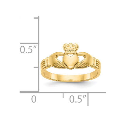 14K Gelbgold Baby Claddagh Ring