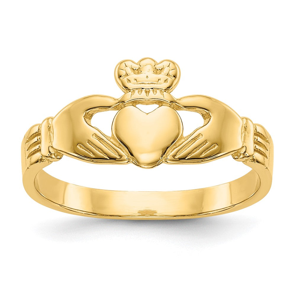 14K Gelbgold Baby Claddagh Ring