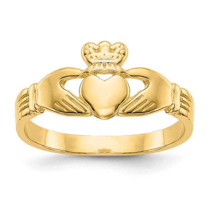 14K Gelbgold Baby Claddagh Ring