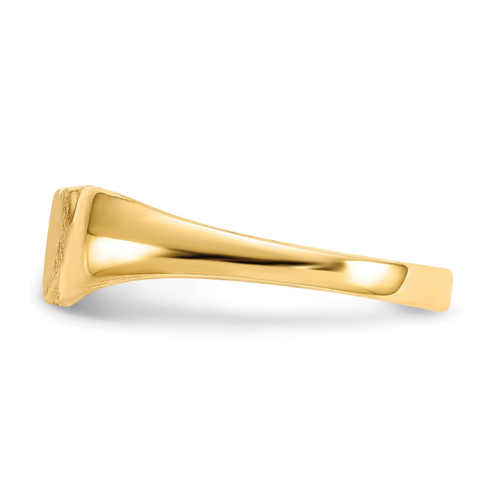14K Gelbgold Satiniert Baby Herz Siegel Ring