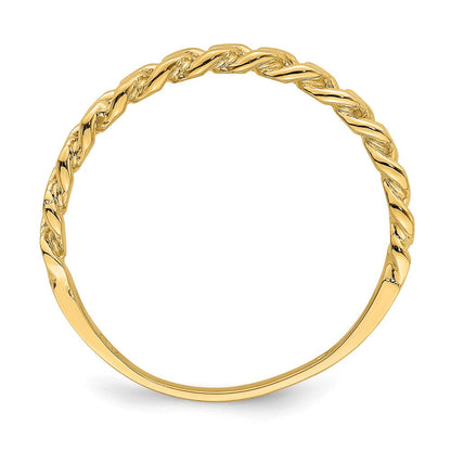 14K Gelbgold Kettenglieder-Ring