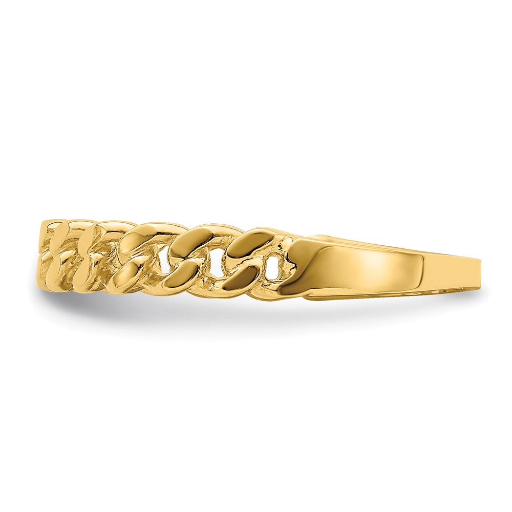 14K Gelbgold Kettenglieder-Ring