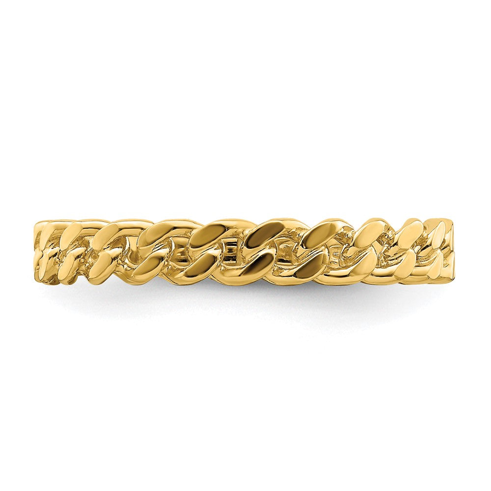 14K Gelbgold Kettenglieder-Ring
