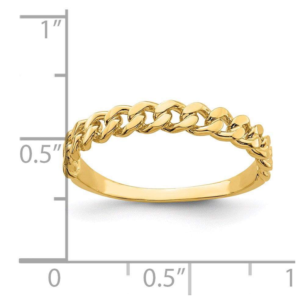 14K Gelbgold Kettenglieder-Ring