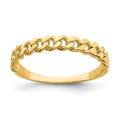 14K Gelbgold Kettenglieder-Ring