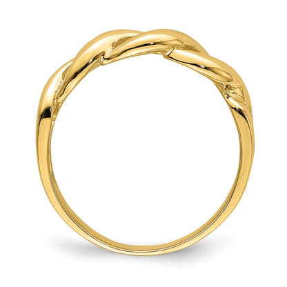 14K Gelbgold Ring mit freiförmigem Knoten