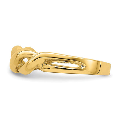 14K Gelbgold Ring mit freiförmigem Knoten
