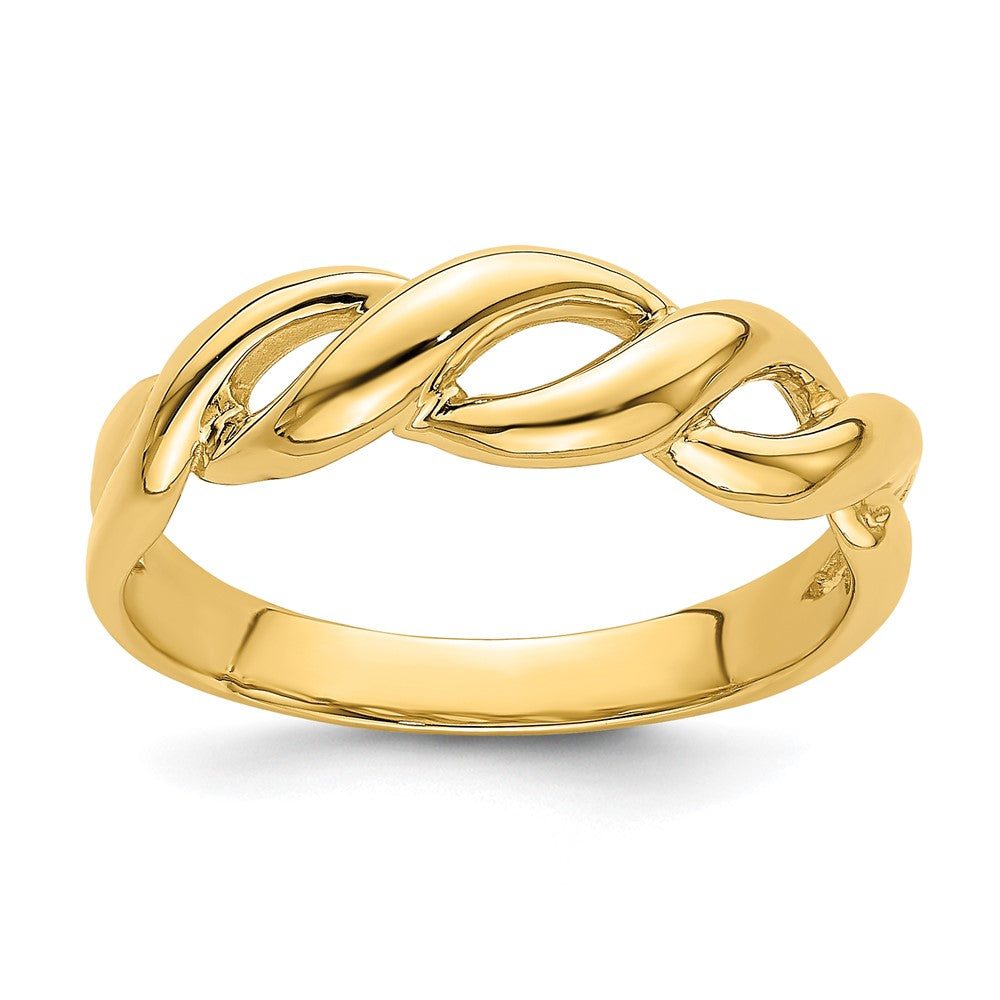 14K Gelbgold Ring mit freiförmigem Knoten