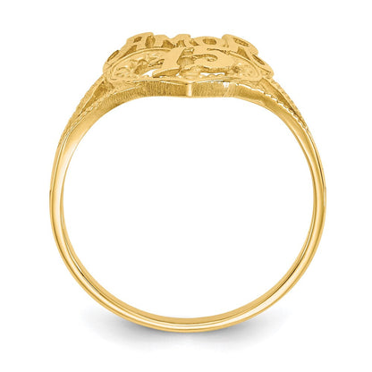 14K Gelbgold Ring mit 15 Amor-Herzen