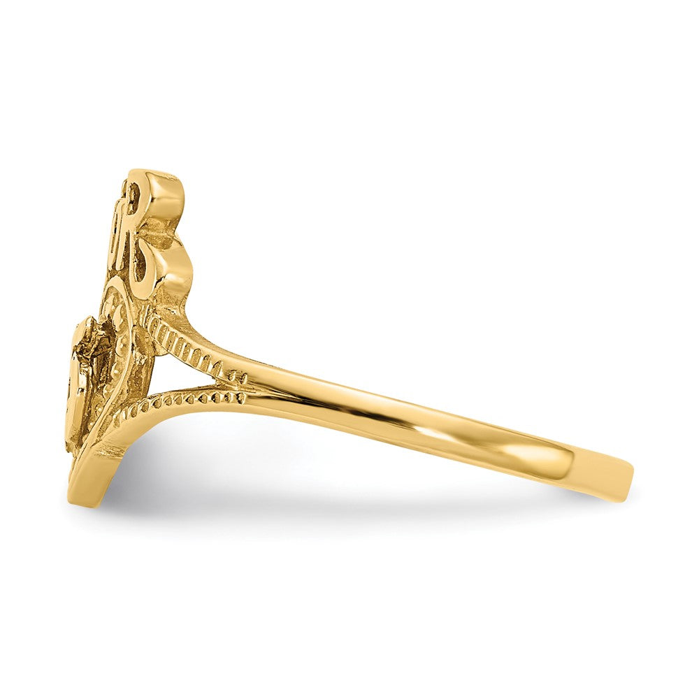 14K Gelbgold Ring mit 15 Amor-Herzen