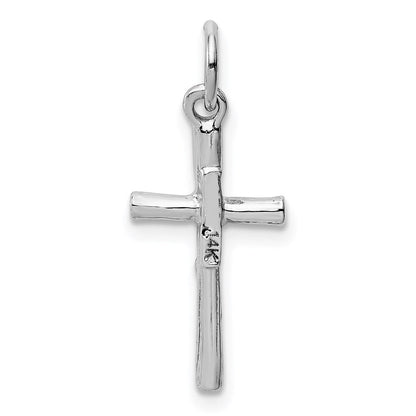 14K Weißgold Kruzifix Anhänger