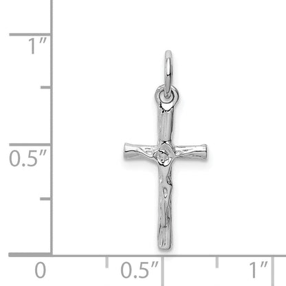 14K Weißgold Kruzifix Anhänger