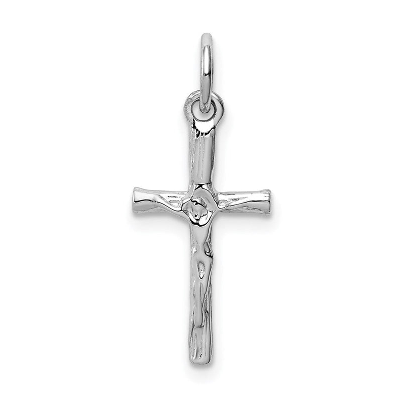 14K Weißgold Kruzifix Anhänger