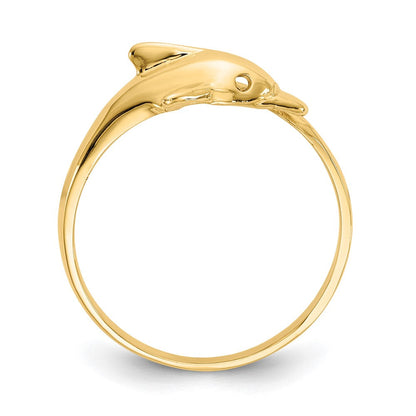 14K Gelbgold Delfin-Ring