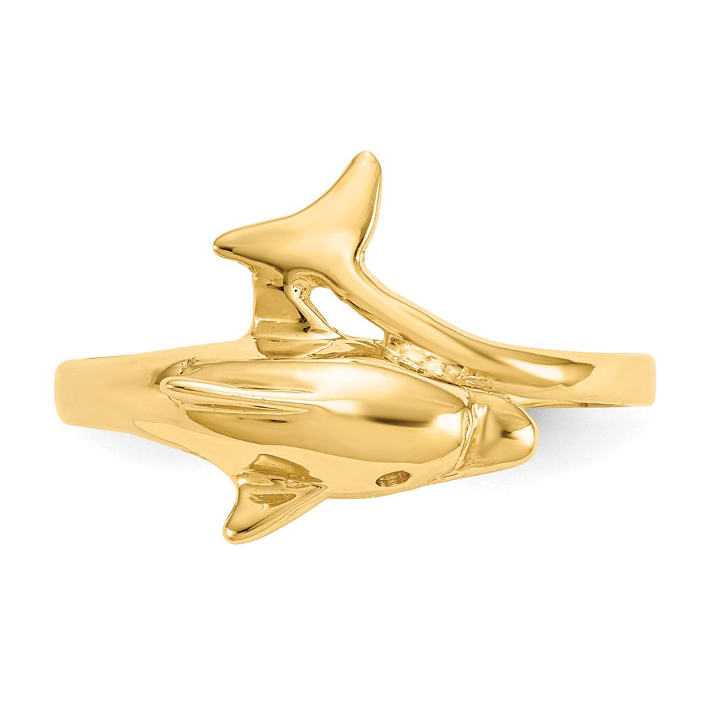 14K Gelbgold Delfin-Ring