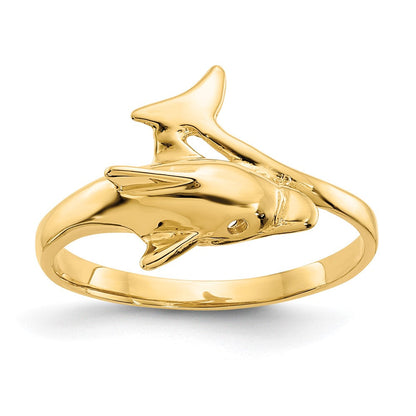 14K Gelbgold Delfin-Ring