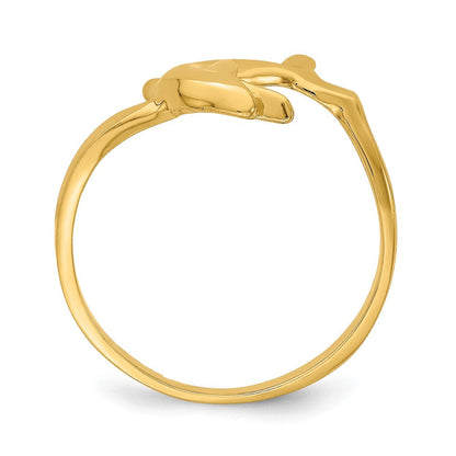 14K Gelbgold Delfin-Ring