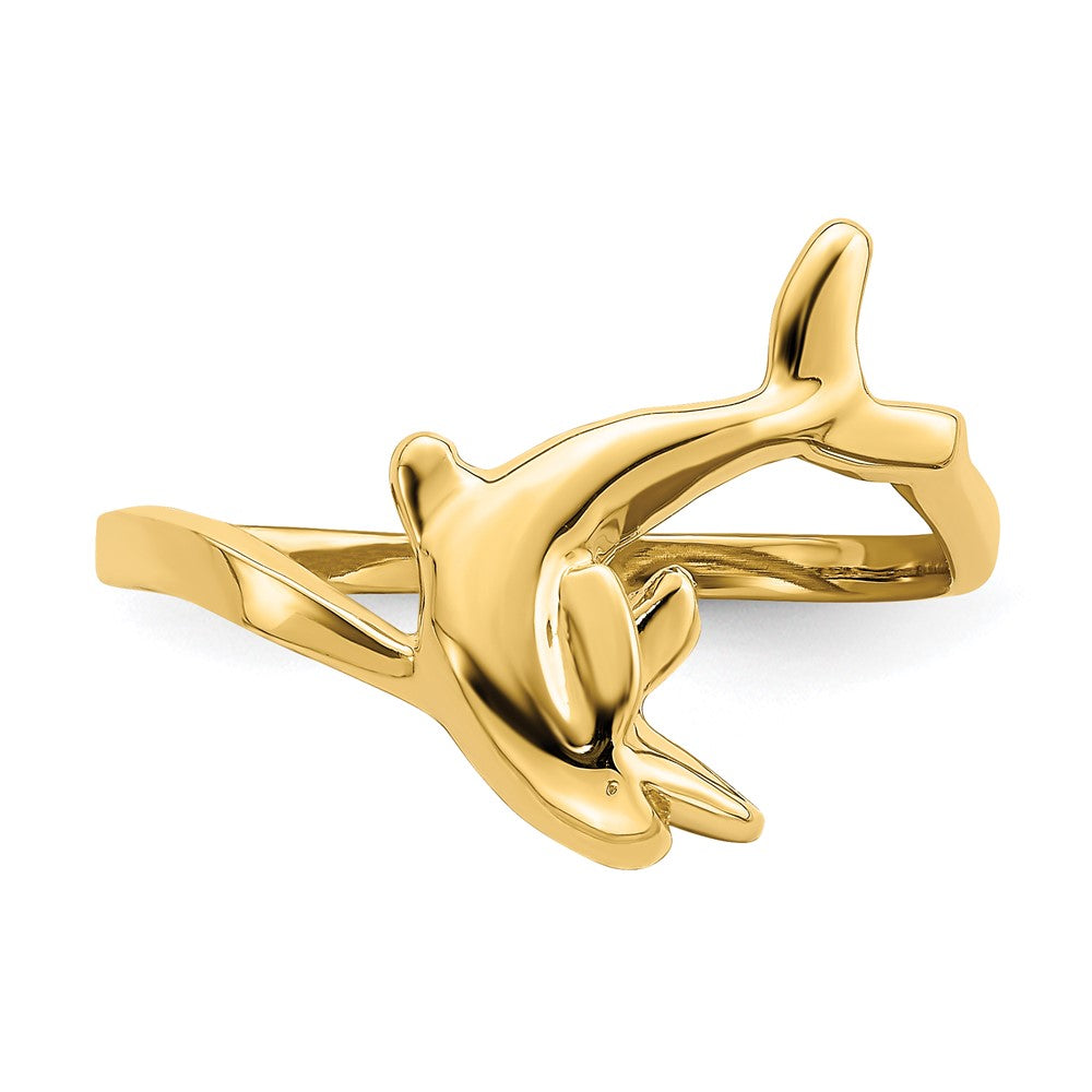 14K Gelbgold Delfin-Ring