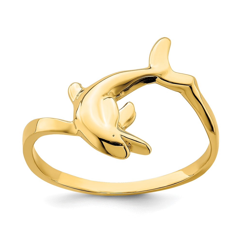 14K Gelbgold Delfin-Ring