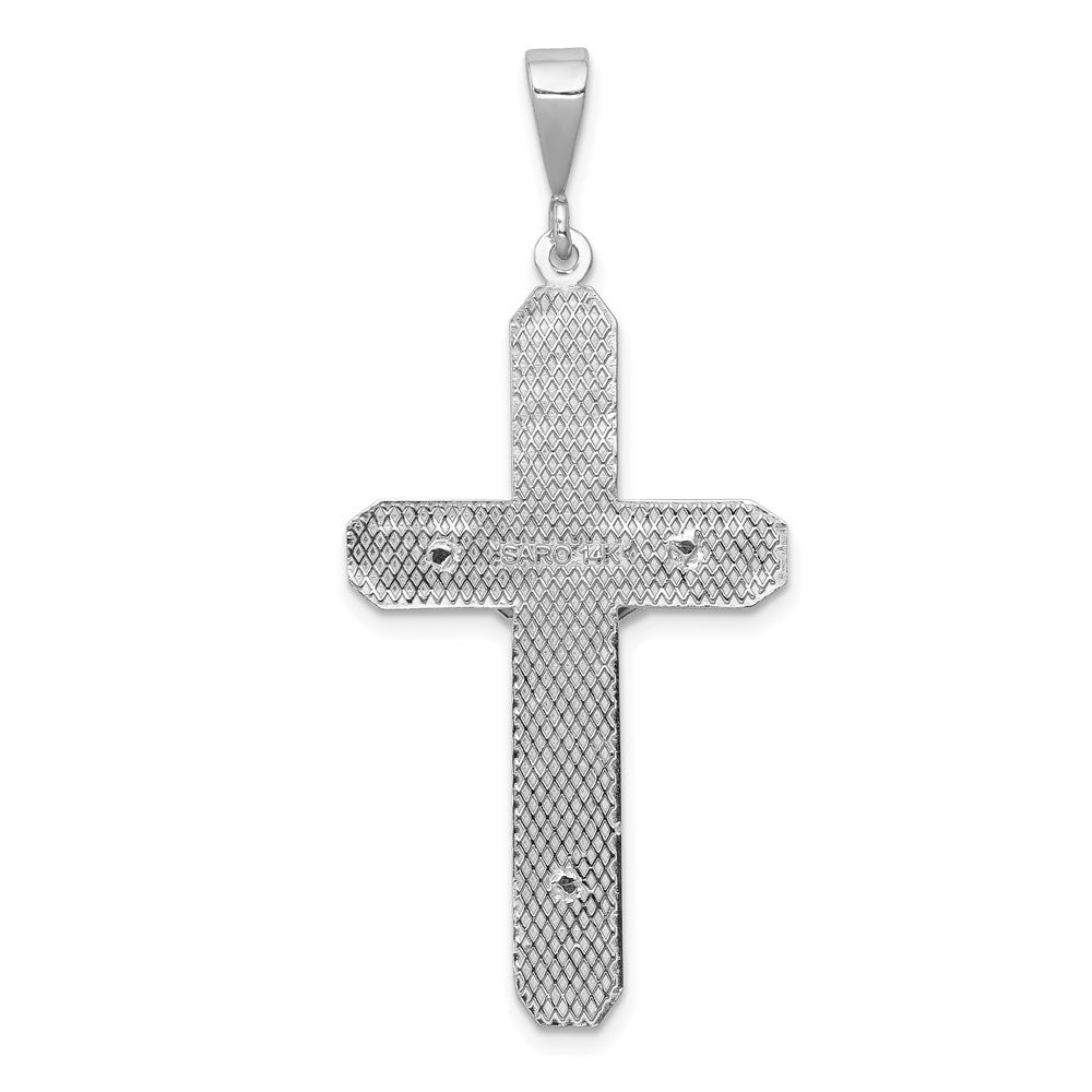 14K Weißgold Kruzifix-Anhänger