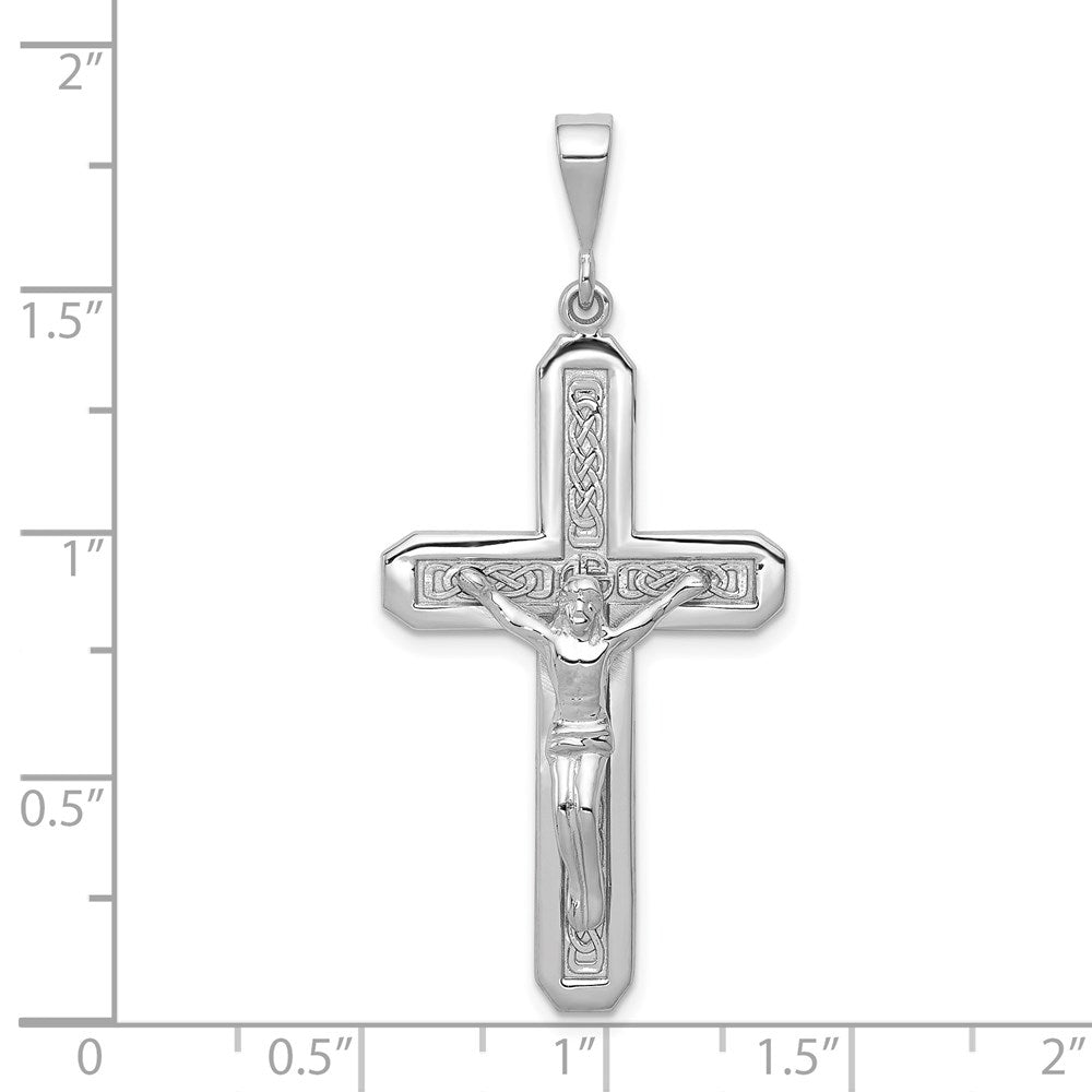 14K Weißgold Kruzifix-Anhänger