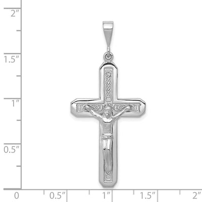 14K Weißgold Kruzifix-Anhänger
