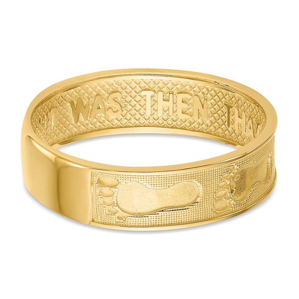 14K Gelbgold Ring "Fußspuren im Sand"