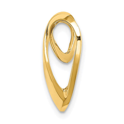 14K Gelbgold Poliert Herz Kette Anhänger