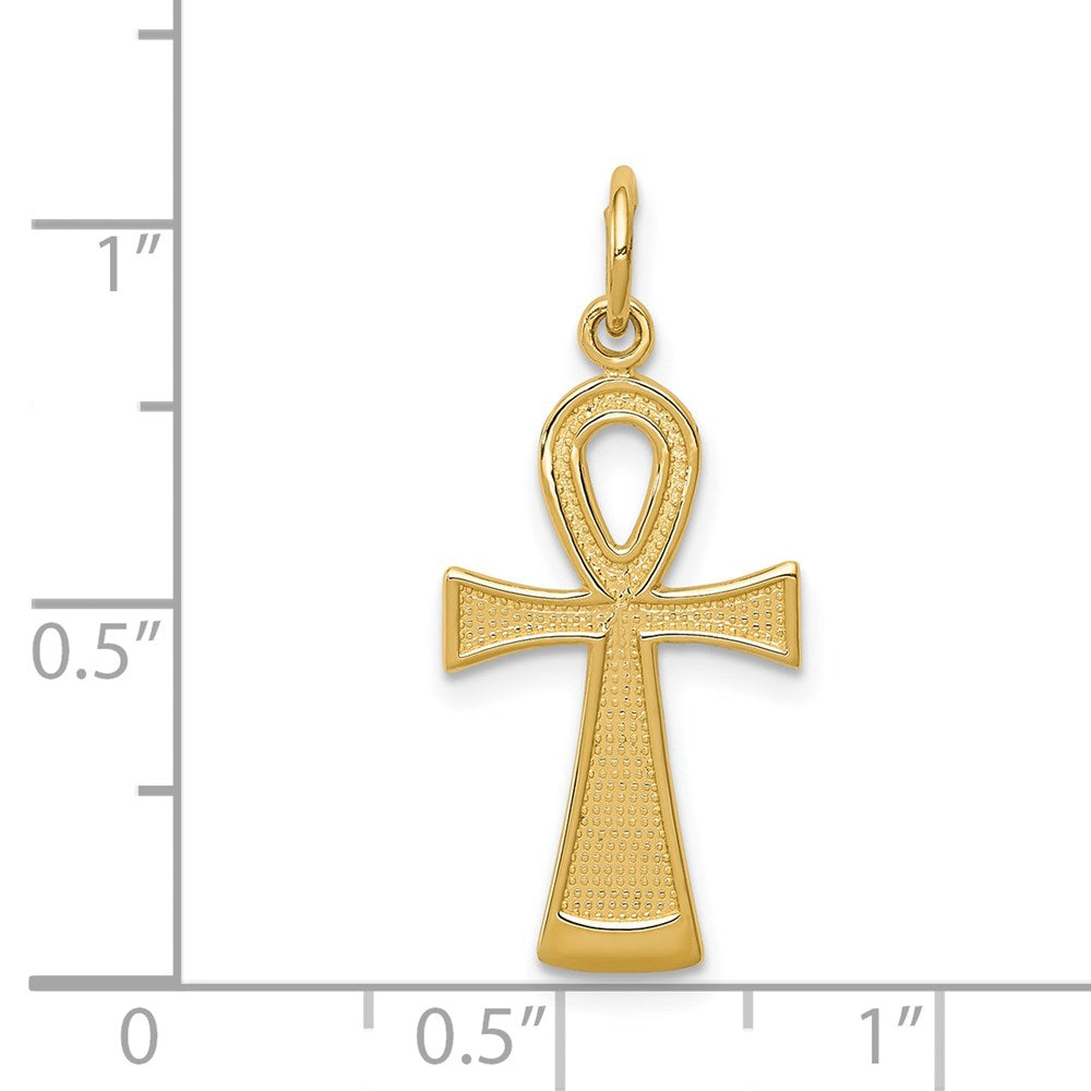 14K Gelbgold Ankh Kreuz Charm