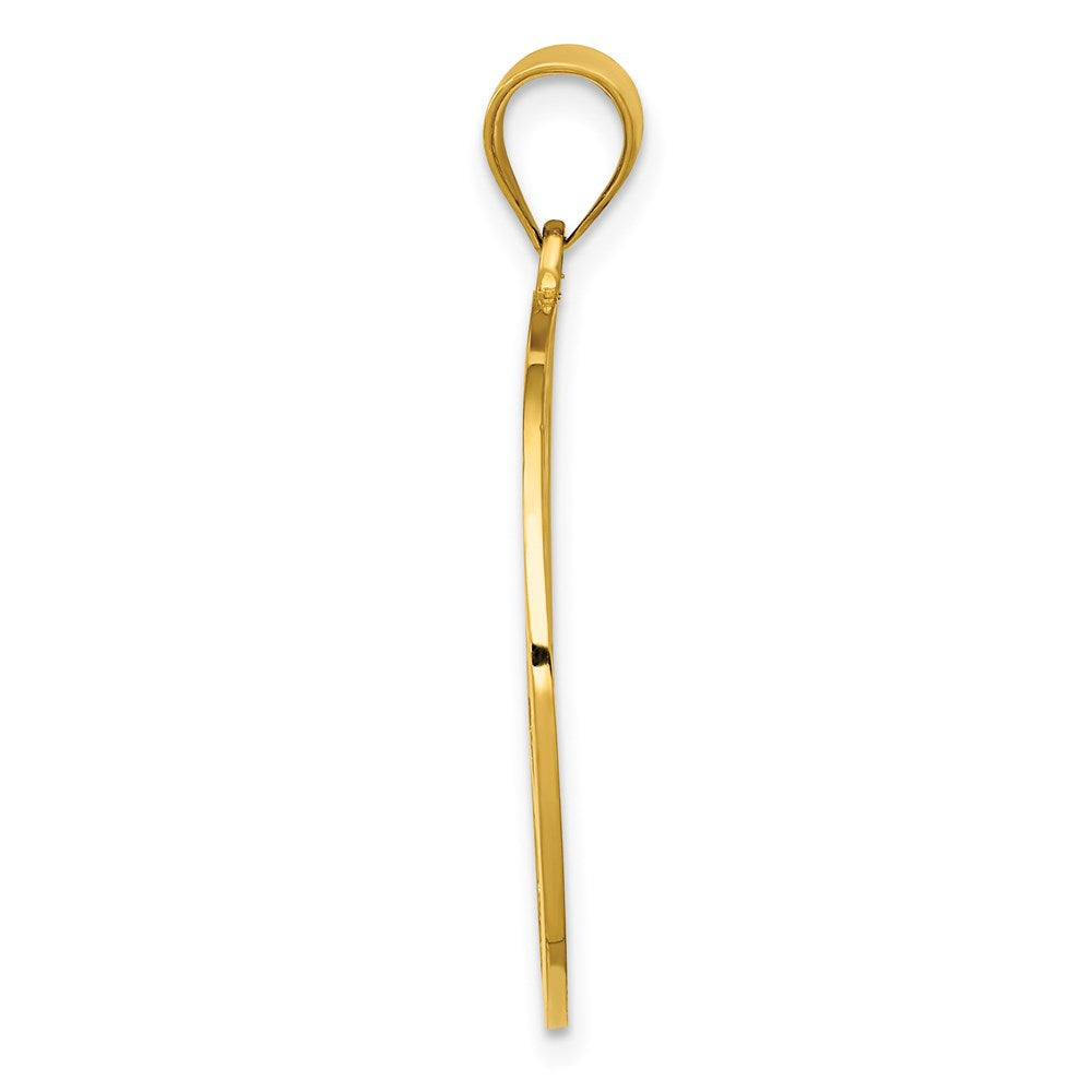 14K Gelbgold Filigran-Peacezeichen-Anhänger
