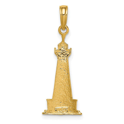 14K Gelb & Rhodium und Cape Hatteras Leuchtturm Anhänger