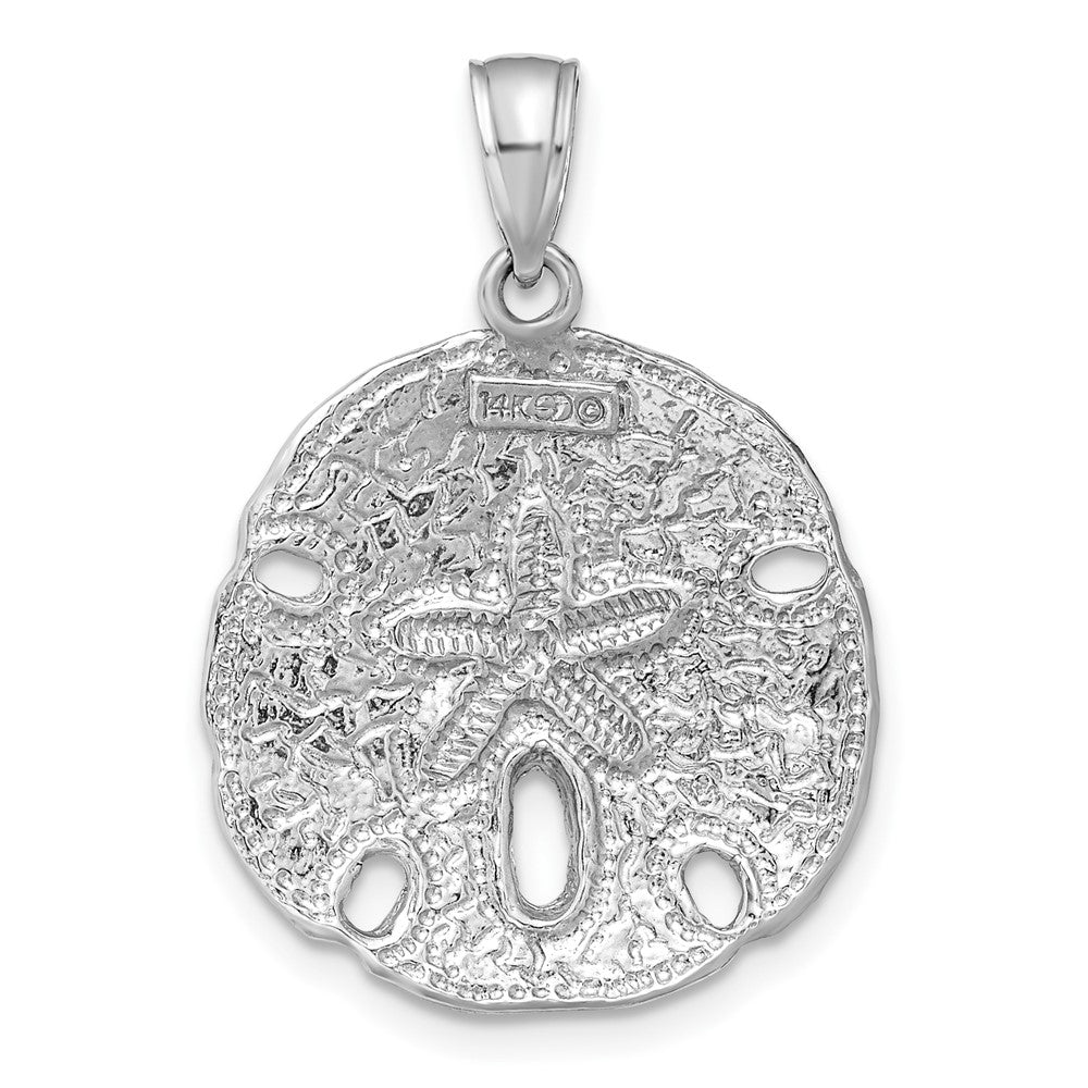 Sanddollar-Anhänger aus 14K Weißgold