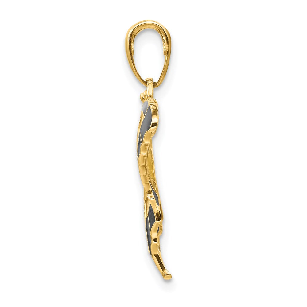 14K Gelbgold Anhänger „Schmetterling" gelb emailliert