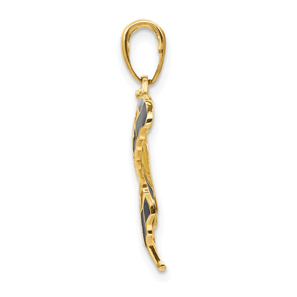14K Gelbgold Anhänger „Schmetterling" gelb emailliert