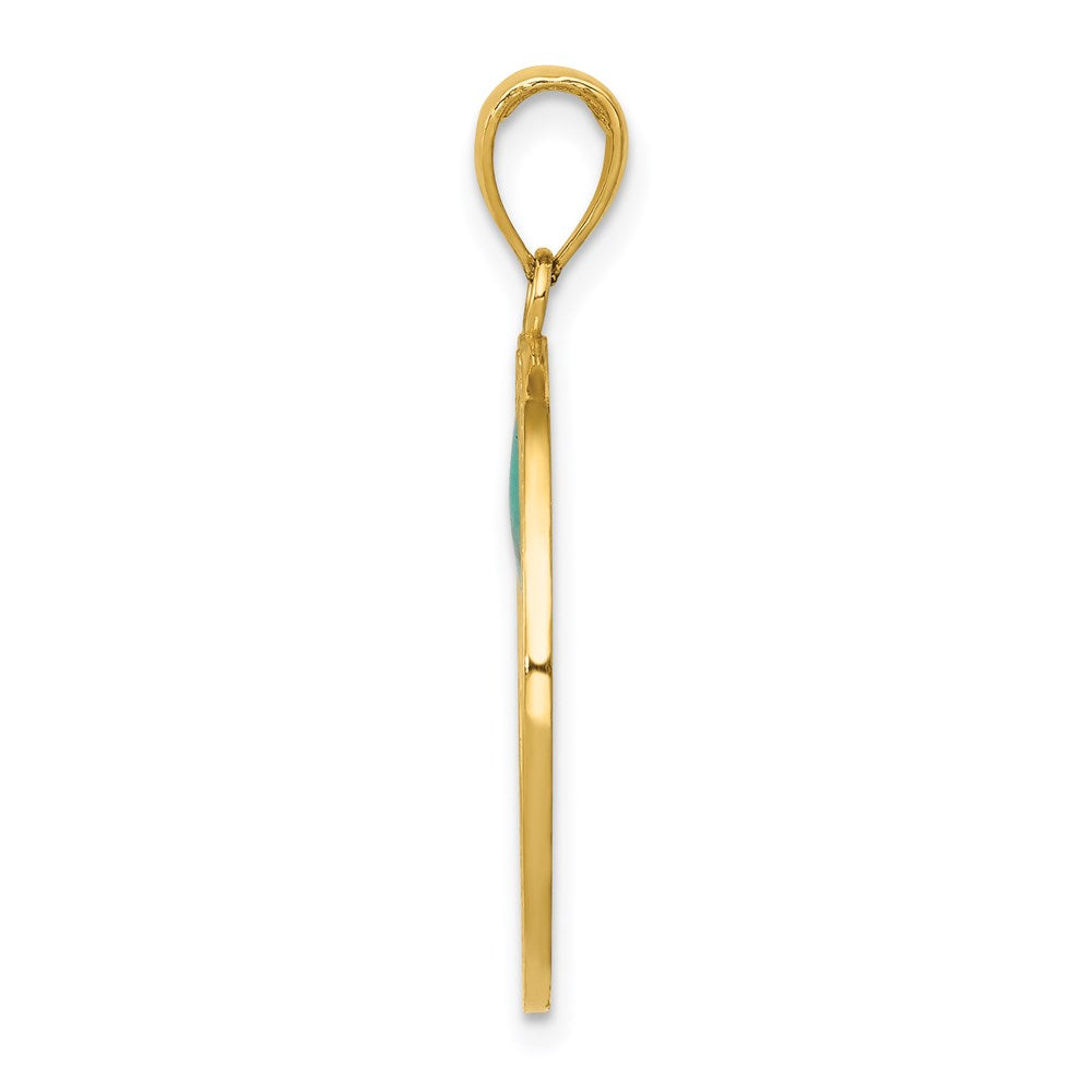 14K Gelbgold Anhänger "Baum des Lebens" emailliert