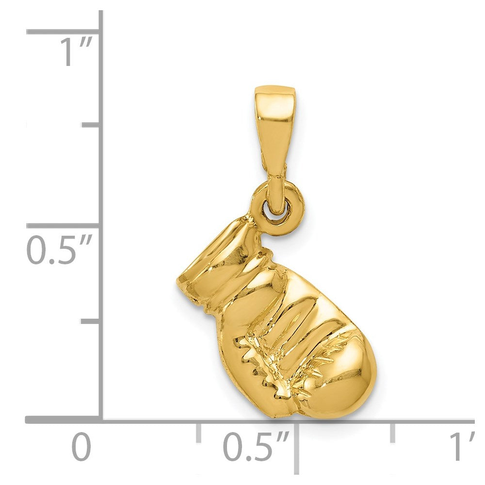 14K Gelbgold Boxhandschuh-Anhänger