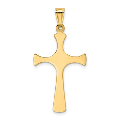 14K Gelb- und Rhodiumgold mit Rhodium Fantasie-Kreuzanhänger
