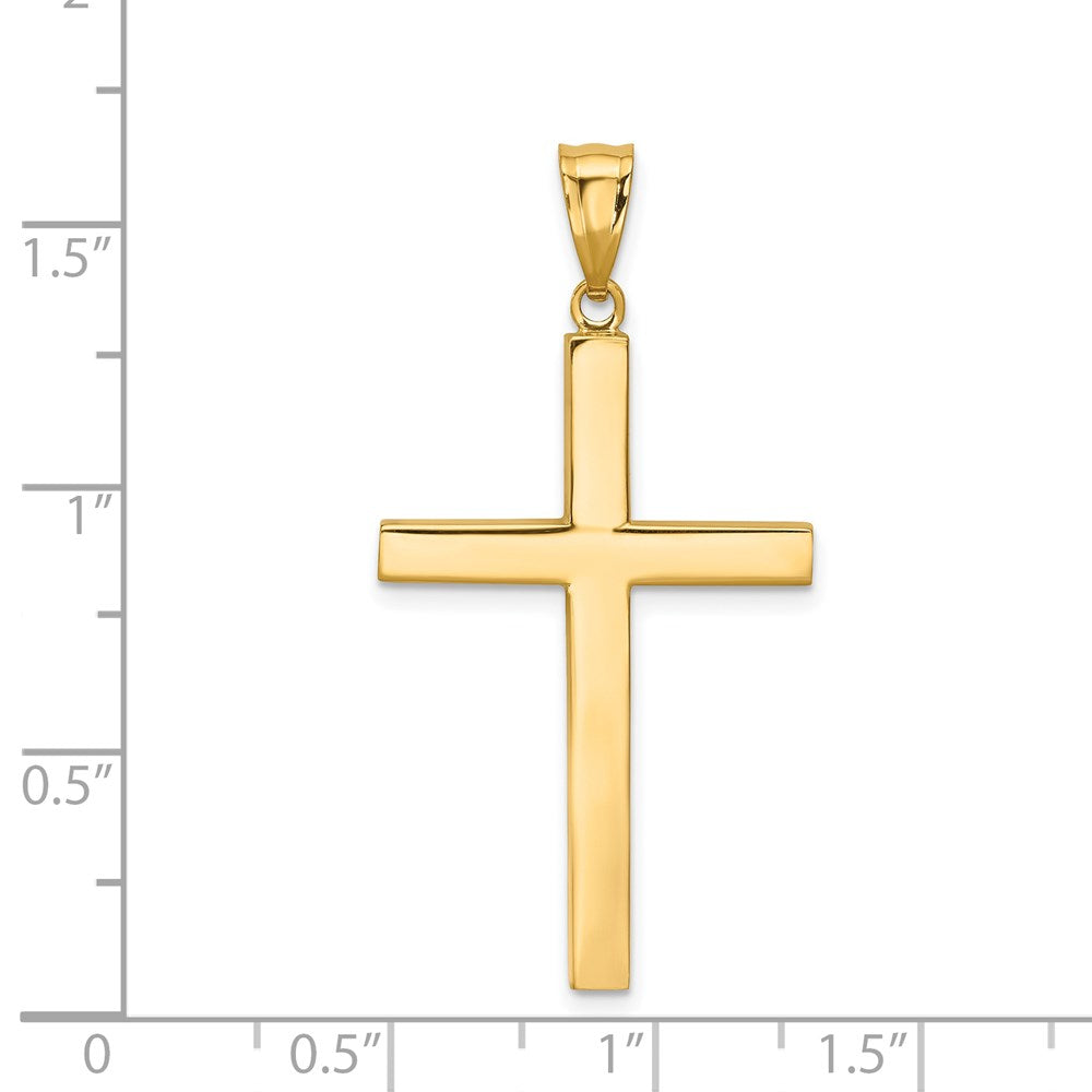 14K Gelbgold Lateinisches Kreuz Anhänger
