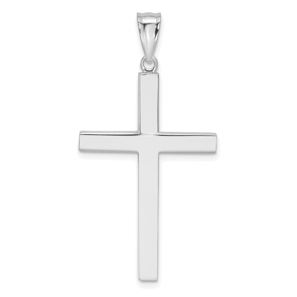 14K Weißgold Lateinischer Kreuzanhänger