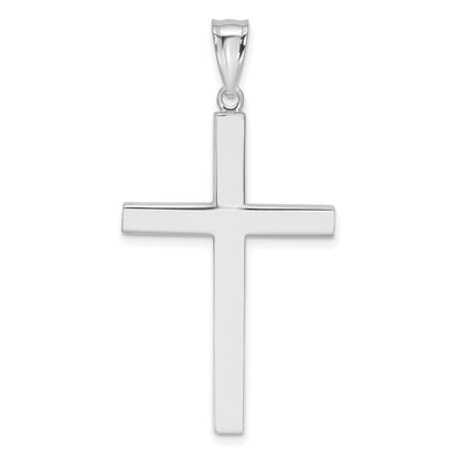 14K Weißgold Lateinischer Kreuzanhänger