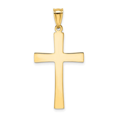 14K Gelb & Rhodium mit Rhodium Diamantiert Kreuz Anhänger