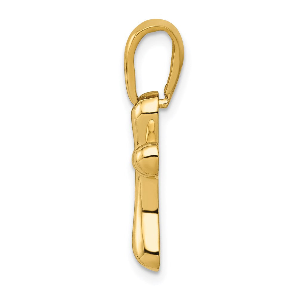 14K Gelbgold Klein Freeform Kreuz